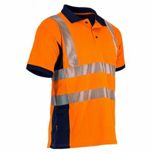 LMA Polo haute visibilité orange/bleu prevoyance