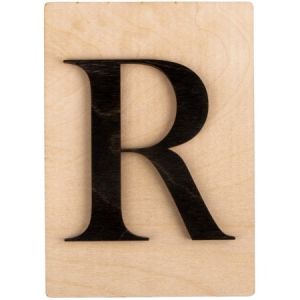 Rayher Lettres en bois déco façon Scrabble - 14,9 x 10,5 cm - R