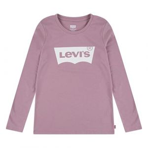 Levi's Kids L/S Batwing Tee Girls T-Shirt, Violet, 12 Ans Fille