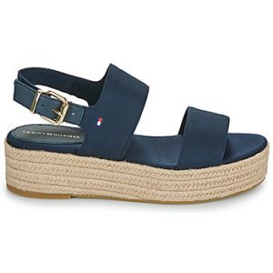 Tommy Hilfiger Espadrilles MID WEDGE SANDAL Marine - Taille 36,37,38,39,40,41