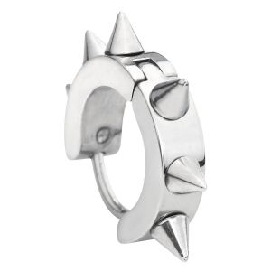 EtNox - Spikes Silver - Boucles d'oreilles - gris - Onesize - Acier inoxydable,M&eacute;tal
