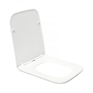 Swiss Aqua Technologies Infinitio Abattant de WC rectangulaire, Avec frein de chute, blanc (SATINFP12)