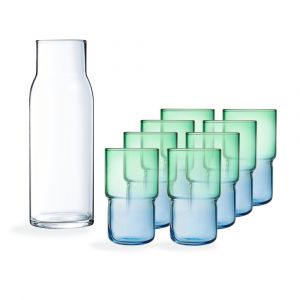 Luminarc Ensemble carafe et 8 verres à eau 32 cl bleus