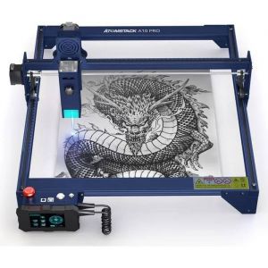 ATOMSTACK A10 PRO 50w gravure laser offline Appareil de gravure laser 10W Tête laser 10W Gravure laser Machine à gravure laser pour verre, céramique, ardoise, bois, acrylique, métal, 410 x 400 mm