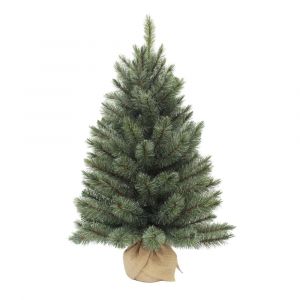Triumph Tree Forest Frosted Sapin de Noël Artificiel dans Un Sac en Toile de Jute - 45 x 36 cm - Bleu