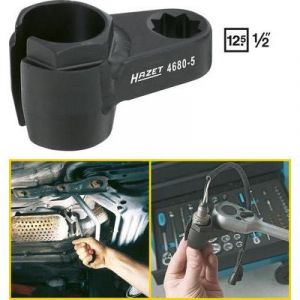 Hazet Douille pour la sonde lambda - Carré creux à 8 pans 12,5 mm (1/2 pouce) - Profil à 6 pans extérieurs - Taille: 22 - 4680-5