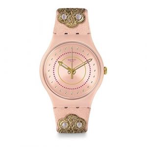 Swatch Mixte Analogique Quartz Montre avec Bracelet en Tissu SUOP108