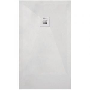 Receveur NOLA 3 - 70x120x3cm - Résine - Blanc - Bonde - Découpable