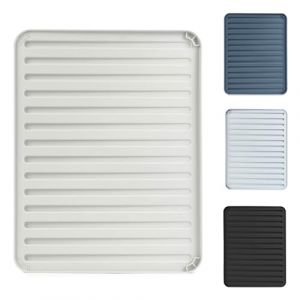 Gouttoir à vaisselle Tapis de séchage en silicone Blanc - Kadax