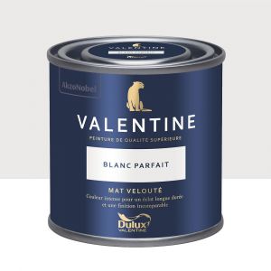 Dulux Valentine Peinture murs&boiseries Valentine Mat Velouté Blanc Parfait 0,125L