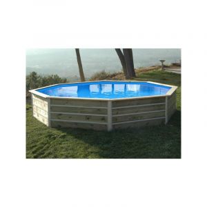 Water'clip Piscine bois octogonale - 4,95 x 3,15 x H. 1,29 m SAINT BERNARD