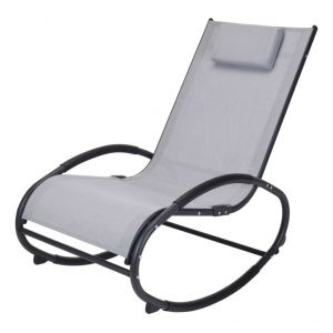 Progarden Chaise à bascule Gris clair