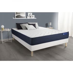 Image de Ensemble matelas ACTIFLEX LIFE 180x200 Ressorts ensac s et Mémoire de forme 5zones de confort + sommier KIT blanc