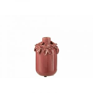 Vase en Céramique Design "Flora" 15cm Rose Prix