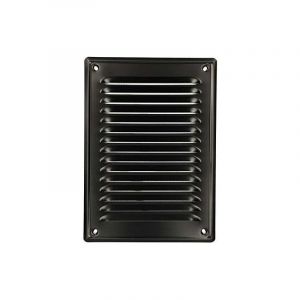 Grille de Ventilation 230 x 165 mm Noir En Acier Galvanisé Grille D'aération avec Moustiquaire Résistante à la Corrosion - Kotarbau