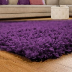 Paco Home - Tapis Poils Hauts Et Longs Shaggy Lilas Tapis Poils Hauts Soldes Prix Choc 67 cm rond