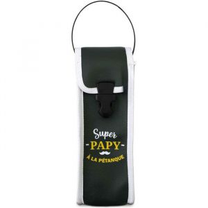 STC Etui - Pochette pour boules de pétanque - Super papy - Idée cadeau originale