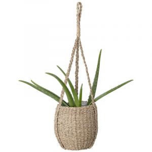 Bloomingville Panier cache pot &agrave; suspendre avec corde en herbes de mer