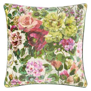 Designers Guild Taie d'oreiller imprimée en satin de coton, Grandiflora Multicolore