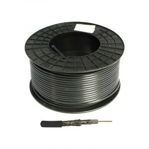 CAE Cable Coaxial Noir Classe A perte:17 db,bobine de 100m