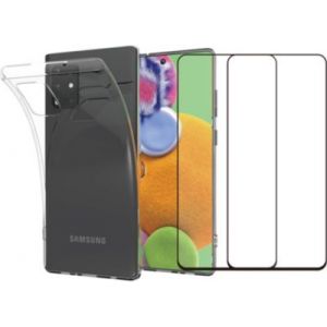 EssentielB Pack Samsung A71 Coque + Verre trempé x2