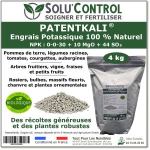 Tout Pour Les Nuisibles - 4kg de PatentKali SOLUCONTROLEngrais Potassique 100% Naturel