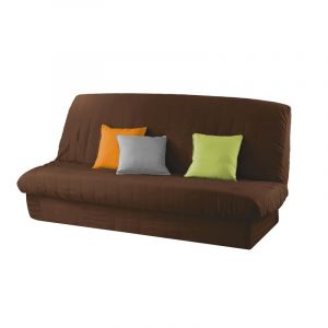 Image de Housse de clic clac matel ée unie Essentiel brun