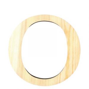 Artémio Lettre O - Hauteur 19 cm - Bois découpé