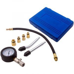 Kit de testeur de compression de cylindre de moteur &agrave; essence 8pcs pour voitures, camions, motos, etc.