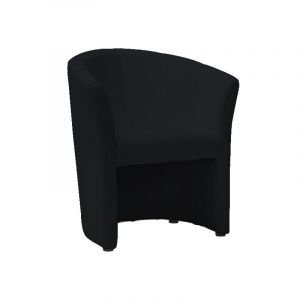 Signal Fauteuil en cuir - Noir - H 76 x L 67 x P 60 cm