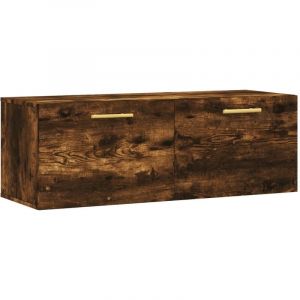 VidaXL Armoire murale Chêne fumé 100x36,5x35 cm Bois d'ingénierie