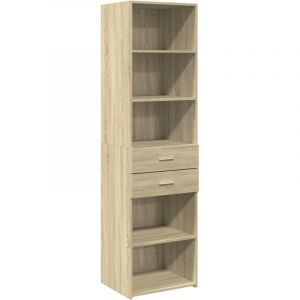 VidaXL Buffet haut ch&ecirc;ne sonoma 50x42,5x185 cm bois d'ing&eacute;nierie