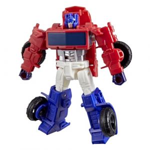 Hasbro Transformers CYBERWORLD, Figurine Cyber Changers Optimus Prime, Jouet pour Enfants, Rouge, Bleu et Blanc, D&egrave;s 6 Ans