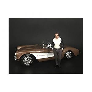 Image de American Diorama Voiture Miniature de Collection 1/18 - FIGURINES Ladies Night - Marco - Black / White - 38194