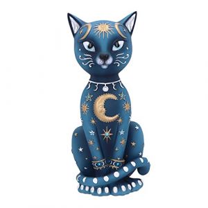 Image de Nemesis Now Celestial Kitty Figurine Chat céleste en résine Bleu 26 cm