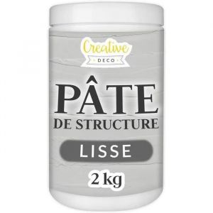 Pâte De Structure Creative Deco | Lisse 2kg Gris | Pâte À Relief Pour Peinture Acrylique | Pâte Texturée | Effet 3d