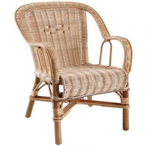 Aubry Gaspard Fauteuil enfant en rotin Loni naturel - Naturel