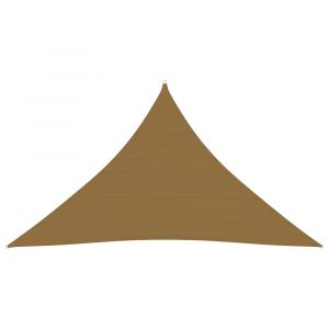 Voile toile d'ombrage parasol 160 g/m² PEHD 3,5 x 3,5 x 4,9 m taupe 02_0009305