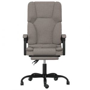VidaXL Fauteuil de massage inclinable de bureau Taupe Tissu