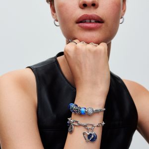 Pandora Charm Noir Rond Pavé Scintillant - Taille one size