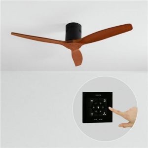 Ventilateur de plafond silencieux WIND CALM NATURAL WOOD 40W 100% bois