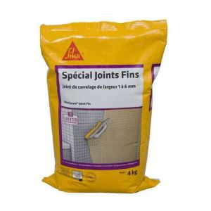 Sika Mortier pour joint de carrelage intérieur et extérieur prêt à gâcher Ceram Joint Fin - Cendre - 4kg