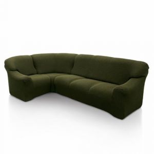 SOFASKINS Housse de canapé d'angle Super élastique, Lavable, de Haute qualité, Respirante, Confortable et Durable, Facile à Installer, Dimensions (340-540 cm), Couleur Herbe