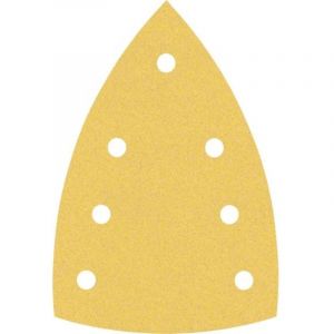 Bosch 50x Feuilles abrasives EXPERT C470 à 7 trous (pour Peinture sur bois, Bois dur, Ø 100x150 mm, Grain 120, Professional Accessoire Ponceuse Multi)