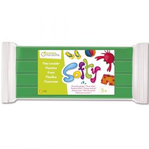 Avenue mandarine MY MANDARINE SO0870500600C - Un pain de 500 g de PATE A MODELER - Softy - &Agrave; partir de 3 ans - VERT