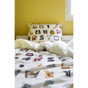 Eden Parure housse de couette + taie Alphabet en farandole