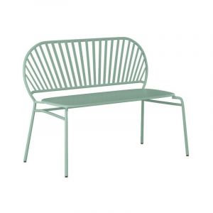 Vente-unique - Banc de jardin en métal - Vert amande - cedeira de mylia
