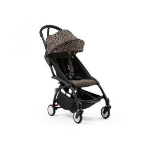 STOKKE - Poussette YOYO3 Pack 6+ Léopard / Cadre Noir