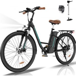 V&eacute;lo &eacute;lectrique VAE E-Bike 28 Pouces, Moteur 250W, Batterie 36V 15Ah, 7 Vitesses, &Eacute;cran LCD - Noir