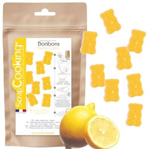 Scrapcooking Préparation Bonbons Citron 100 g - Préparation Sucrée pour Réaliser Bonbons Maison - Mix pour Bonbon Oursons & Gummies - Anniversaire, Enfants - Coloris Jaune - 8543